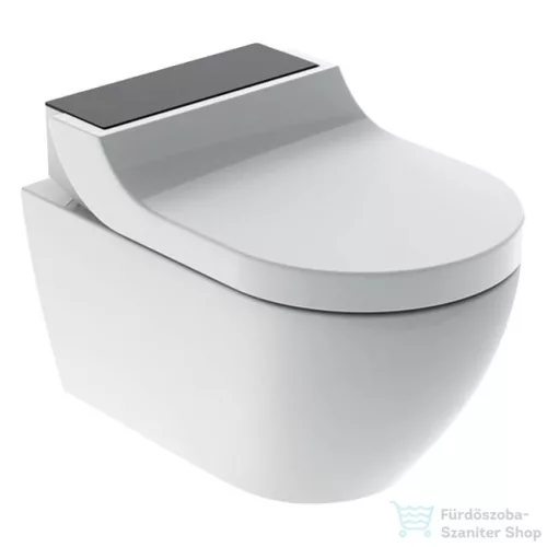 Geberit AquaClean Tuma Comfort perem nélküli wc+okos wc tető fekete üveg takarólappal,fehér 146.292.SJ.1 (146.293.SJ.1)