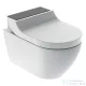 Geberit AquaClean Tuma Comfort perem nélküli wc+okos wc tető fekete üveg takarólappal,fehér 146.292.SJ.1 (146.293.SJ.1)
