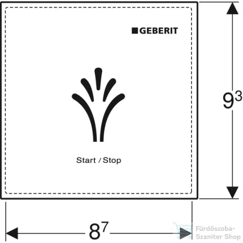 Geberit fali kezelőpanel Aquaclean wc-hez,Fehér műanyag 147.044.00.1