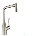 Hansgrohe HG Metris konyhai csaptelep kihúzható fejjel, rozsdamentes acél hatású 14820800