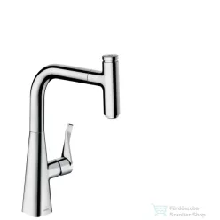   Hansgrohe Metris Select 240 konyhai csaptelep kihúzható zuhanyfejjel, króm 14857000