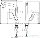 Hansgrohe HG Metris Select egykaros konyhai csaptelep, rozsdamentes acél hatású 14883800