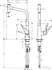 Hansgrohe HG Metris Select egykaros konyhai csaptelep kihúzható kifolyóval 14884000