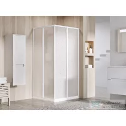   Ravak SUPERNOVA SRV2+SRV2 80x100 cm-es tolóajtós,sarokbelépős zuhanykabin,fehér/pearl 14V401O211SET80100