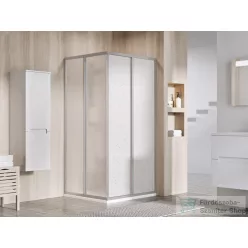   Ravak SUPERNOVA SRV2+SRV2 90x100 cm-es tolóajtós,sarokbelépős zuhanykabin,szatén/pearl 14V70UO211SET90100