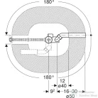 Geberit excenteres automata le- és túlfolyógarnitúra beépítő készlettel,speciális méret,króm 150.525.21.6