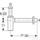 Geberit búraszifon (d:32 mm),matt fekete 151.034.14.1