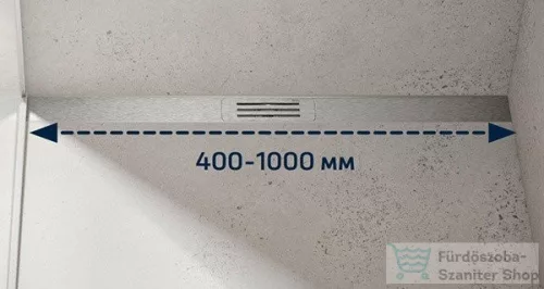 TECE Lineo rozsdamentes acél vágható folyóka szett 100 cm, szálcsiszolt 15301100