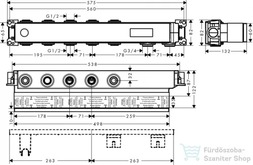 Hansgrohe HG RainBoard alaptest 3 fogyasztó  15311180