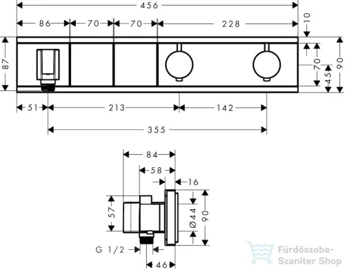 Hansgrohe HG RainBoard színkészlet 2 fogyasztó  15355600
