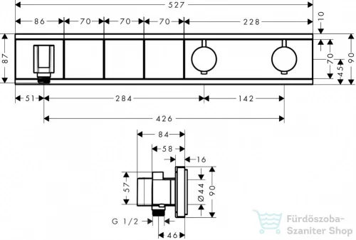 Hansgrohe HG RainBoard színkészlet 3 fogyasztó  15356400
