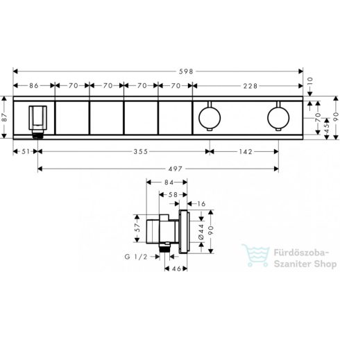 Hansgrohe HG RainBoard színkészlet 4 fogyasztó  15357600