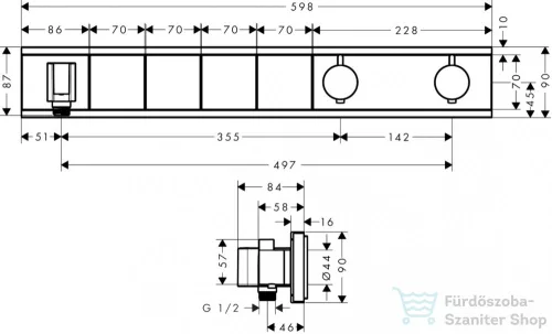 Hansgrohe HG RainBoard színkészlet 4 fogyasztó  15357600