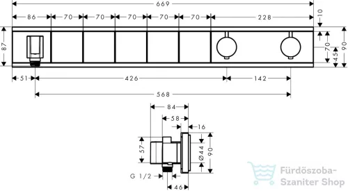 Hansgrohe HG RainBoard színkészlet 5 fogyasztó  15358600