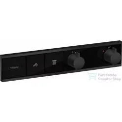   Hansgrohe RainSelect Termosztát falsík alatti szereléshez, 2 fogyasztóhoz, matt fekete, 15380670