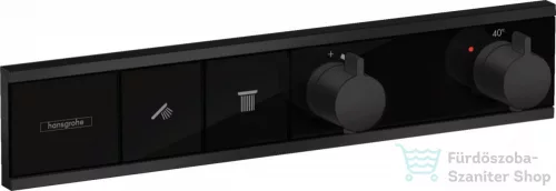 Hansgrohe RainSelect Termosztát falsík alatti szereléshez, 2 fogyasztóhoz, matt fekete, 15380670