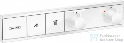 Hansgrohe RainSelect Termosztát falsík alatti szereléshez, 2 fogyasztóhoz, matt fehér, 15380700