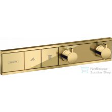   Hansgrohe RainSelect Termosztát falsík alatti szereléshez, 2 fogyasztóhoz, polírozott arany hatású, 15380990