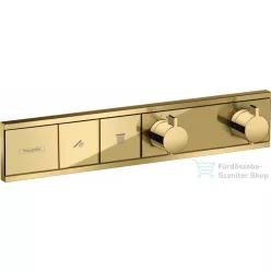   Hansgrohe RainSelect Termosztát falsík alatti szereléshez, 2 fogyasztóhoz, polírozott arany hatású, 15380990