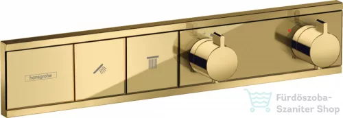 Hansgrohe RainSelect Termosztát falsík alatti szereléshez, 2 fogyasztóhoz, polírozott arany hatású, 15380990