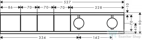 Hansgrohe RainSelect Termosztát falsík alatti szereléshez, 3 fogyasztóhoz, króm, 15381000