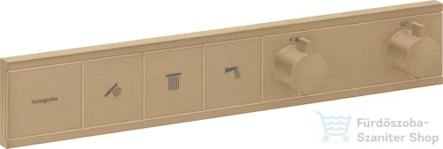 Hansgrohe RainSelect Shower 3 funkciós termosztát falsík alatti szereléshez,alaptest nélkül,szálcsiszolt bronz 15381140
