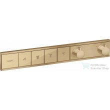   Hansgrohe RainSelect Termosztát falsík alatti szereléshez, 4 fogyasztóhoz, szálcsiszolt bronz, 15382140