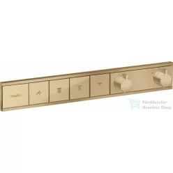   Hansgrohe RainSelect Termosztát falsík alatti szereléshez, 4 fogyasztóhoz, szálcsiszolt bronz, 15382140