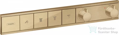Hansgrohe RainSelect Termosztát falsík alatti szereléshez, 4 fogyasztóhoz, szálcsiszolt bronz, 15382140