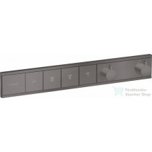   Hansgrohe RainSelect Termosztát falsík alatti szereléshez, 4 fogyasztóhoz, szálcsiszolt fekete/króm, 15382340