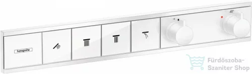 Hansgrohe RainSelect Termosztát falsík alatti szereléshez, 4 fogyasztóhoz, matt fehér, 15382700