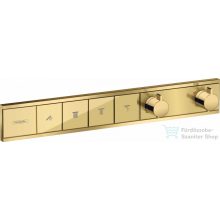   Hansgrohe RainSelect Termosztát falsík alatti szereléshez, 4 fogyasztóhoz, polírozott arany hatású, 15382990