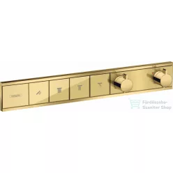   Hansgrohe RainSelect Termosztát falsík alatti szereléshez, 4 fogyasztóhoz, polírozott arany hatású, 15382990