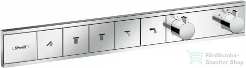 Hansgrohe RainSelect Falsík alatti termosztátos csaptelep színkészlet 5 fogyasztóhoz, 15384000