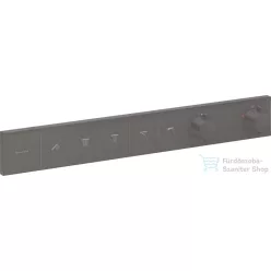   Hansgrohe RainSelect falsík alatti termosztátos csaptelep színkészlet 5 fogyasztóhoz,szálcsiszolt fekete króm 15384340
