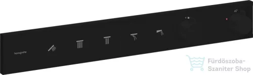 Hansgrohe RainSelect falsík alatti termosztátos csaptelep színkészlet 5 fogyasztóhoz,matt fekete 15384670