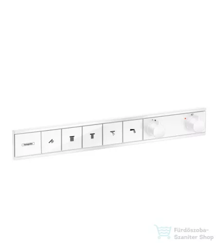 Hansgrohe RainSelect Falsík alatti termosztátos csaptelep színkészlet 5 fogyasztóhoz, matt fehér 15384700