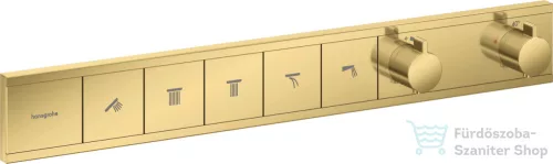 Hansgrohe RainSelect falsík alatti termosztátos csaptelep színkészlet 5 fogyasztóhoz,polírozott arany 15384990