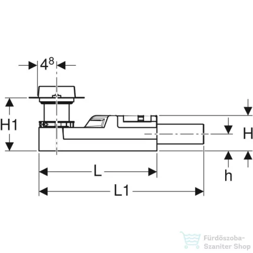 Geberit beépítőkészlet Cleanline folyókához,90-220 mm esztichmagassághoz,154.150.00.1