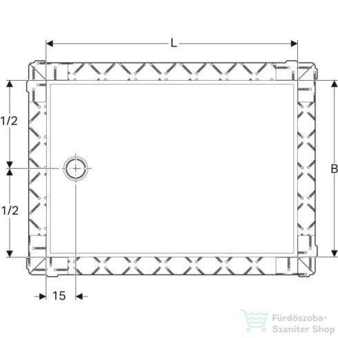 Geberit SETAPLANO 150x80x4,5 cm-es zuhanytálca,matt fehér 154.267.11.1