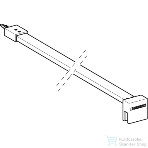 Geberit 120 cm-es merevítőrúd 8 mm-es walk-in zuhanyfalhoz,ezüstözött 154.283.00.1