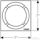 Geberit "Circle" design padlóösszefolyó-rács, 8 x 8 cm 154.311.00.1