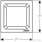 Geberit "Square" design padlóösszefolyó-rács, 8 x 8 cm 154.312.00.1