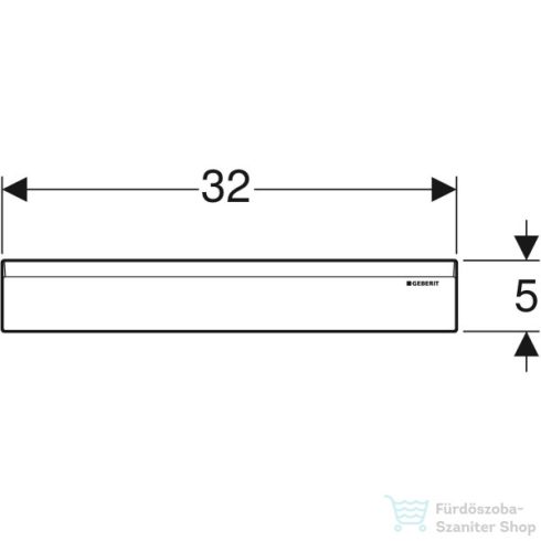 Geberit takarólap zuhany szerelőelemhez,matt fekete 154.335.14.1