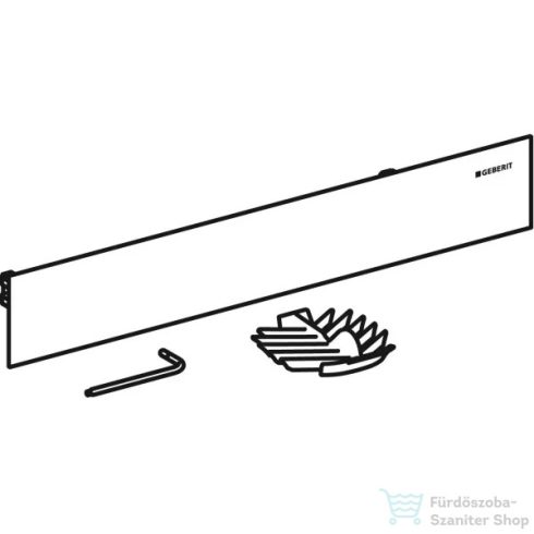 Geberit One 32x5 cm-es takarólemez falsík alatti összefolyóhoz, polírozott rozsdamentes acél 154.342.00.1