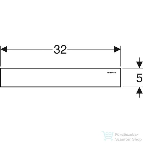 Geberit One 32x5 cm-es takarólemez falsík alatti összefolyóhoz, polírozott rozsdamentes acél 154.342.00.1