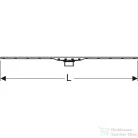 Geberit Cleanline 80 vágható zuhanyfolyóka (30-90 cm) alaptest nélkül,fényes/polírozott pezsgő 154.440.39.1