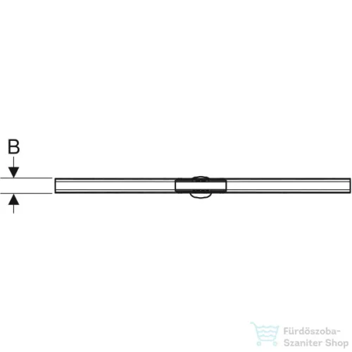 Geberit Cleanline 80 vágható zuhanyfolyóka (30-130 cm) alaptest nélkül,polírozott/szálcsiszolt rozsdamentes acél 154.441.KS.1