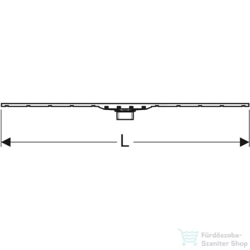 Geberit Cleanline 80 vágható zuhanyfolyóka (30-130 cm) alaptest nélkül,feketekróm/polírozott, easy-to-clean bevonattal 154.441.QC.1