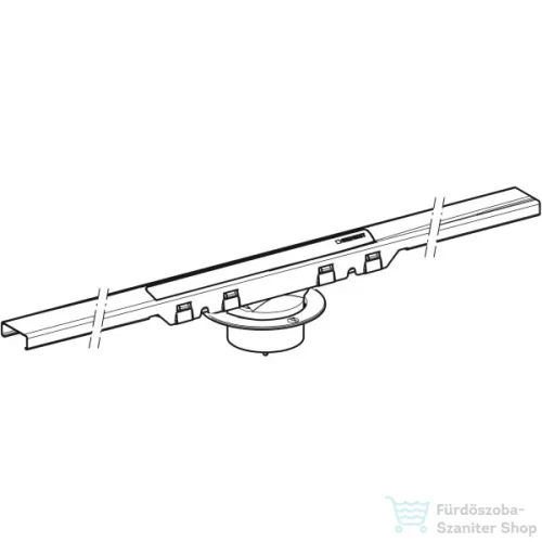 Geberit Cleanline 50 vágható zuhanyfolyóka (30-130 cm) alaptest nélkül,fényezett/szálcsiszolt feketekróm 154.447.QC.1